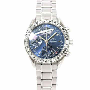 Omega Speedmaster 3523 80 triple calendar men's watch blue dial automatic self-winding