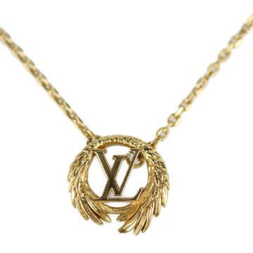 Louis Vuitton Collier LV Angel Necklace M64291 Metal Gold Logo