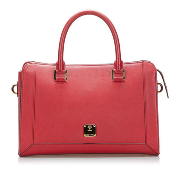 MCM Handbag Red Leather Ladies