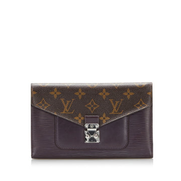 Louis Vuitton Monogram Epi Portefeuille Marie Rose Long Wallet M60429 Ketch Brown Purple PVC Leather Women's LOUIS VUITTON