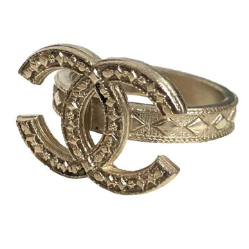 Chanel here mark ring day size about 10 gold color