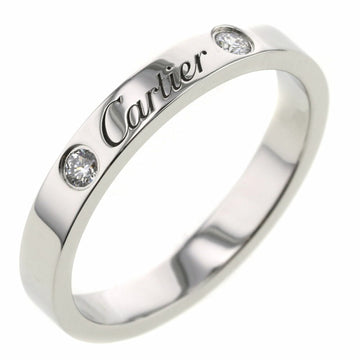 Cartier ring C de wedding 2P width about 3mm B4077800 platinum PT950 diamond No. 15 ladies CARTIER