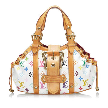 Louis Vuitton Monogram Multicolor Teda PM Handbag M92348 Bron White PVC Leather Ladies LOUIS VUITTON