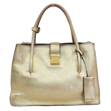 Miu MIUMIU 2WAY Handbag Madras Gold RN1104