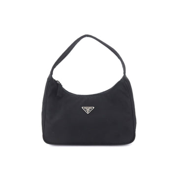 Prada mini hand bag nylon Nero black MV515 silver metal fittings Hand Bag