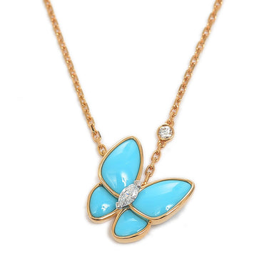 Van Cleef & Arpels de Papillon Pendant Necklace Turquoise/Diamond K18YG