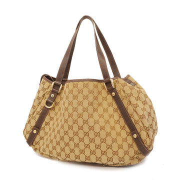 Gucci shoulder bag GG canvas 130736 beige/brown gold metal