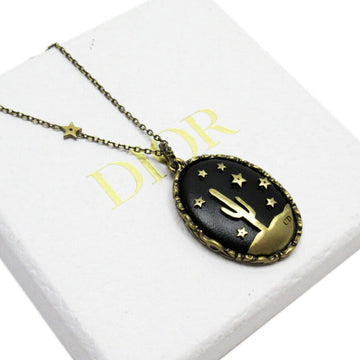 Christian Dior Necklace Pendant Black Gold