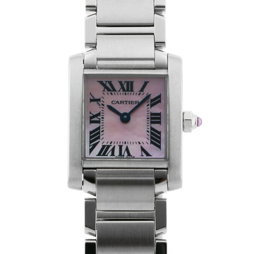 Cartier Tank Francaise SM W51028Q3 Pink Dial Used Watch Women's