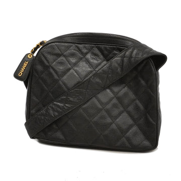 Chanel Matelasse Shoulder bag Women's Caviar Leather Shoulder Bag Black