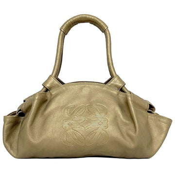 Loewe Handbag Nappa Aire Gold Anagram 309.82.102 Leather LOEWE Tote Bag Soft Women's