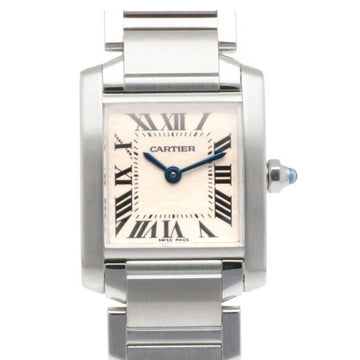 Cartier Tank Francaise SM Watch Stainless Steel 2384 Ladies