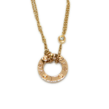 Cartier K18PG love circle 2P diamond necklace 6.3g