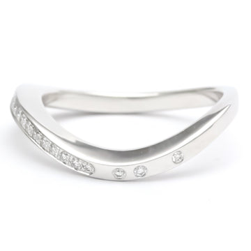 CARTIER Nouvelle Vague Diamond Ring #52 US 6 18K White Gold BF553588