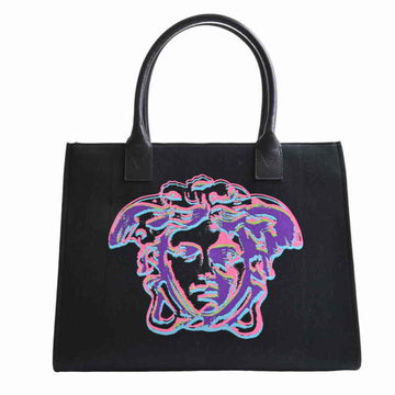 Versace polyester leather Medusa tote bag black/multicolor