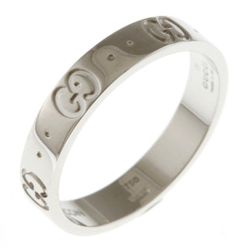 Gucci Icon Ring No. 15.5 18K K18 White Gold Women's