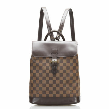 Louis Vuitton Damier Soho Rucksack Backpack N51132 Brown PVC Leather Ladies LOUIS VUITTON