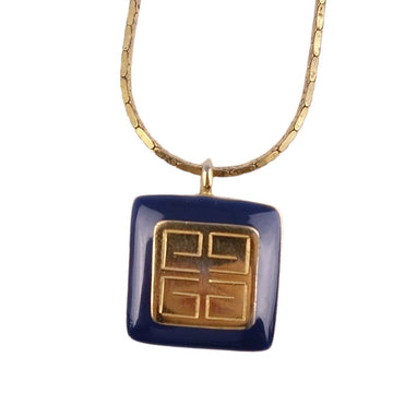 Givenchy necklace metal glass ladies gold/navy