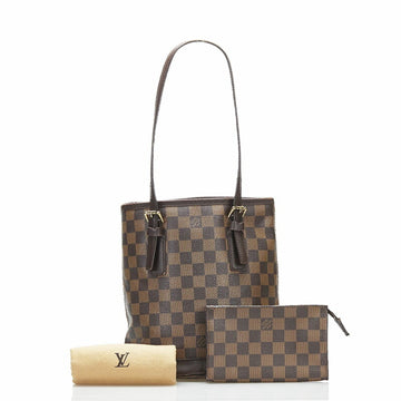 Louis Vuitton Damier Male Handbag N42240 Brown PVC Leather Ladies LOUIS VUITTON