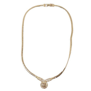 Givenchy necklace rhinestone ladies gold