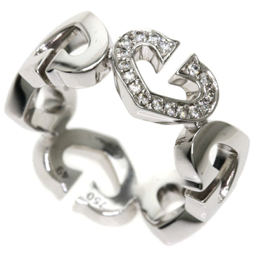 Cartier C Heart Diamond # 49 Ring / K18 White Gold Ladies CARTIER