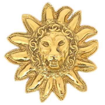 CHANEL Lion Brooch Gold-Plated 70154