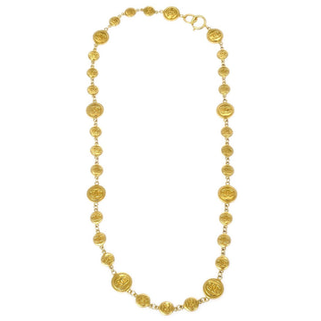 CHANEL Medallion Gold Pendant Necklace 60517