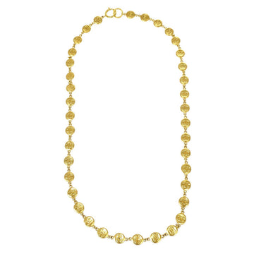 CHANEL Medallion Charm Gold Pendant Necklace 81605