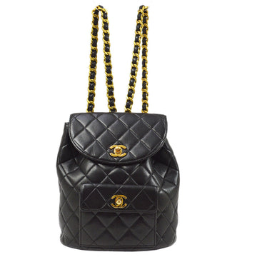 CHANEL DUMA Chain Backpack Black 00698