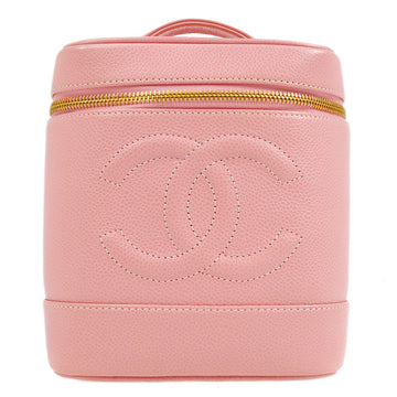 CHANEL Cosmetic Vanity Handbag Pink Caviar 75091