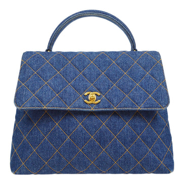 CHANEL 1996-1997 Kelly Medium Handbag Denim 65522