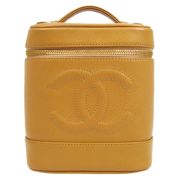 CHANEL 2005-2006 Timeless Vanity Handbag Beige Caviar A46638g