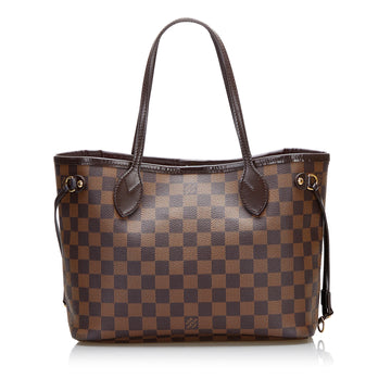 Louis Vuitton Damier Ebene Neverfull PM Tote Bag