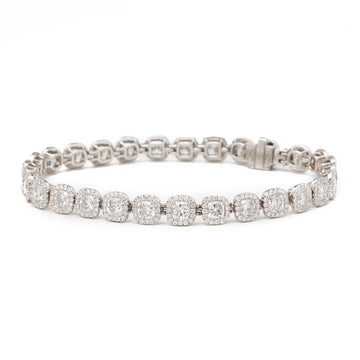 De Beers Aura Cushion Cut Diamond Bracelet