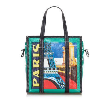 Balenciaga Agneau Arena Paris Print S Bazar Shopper Satchel