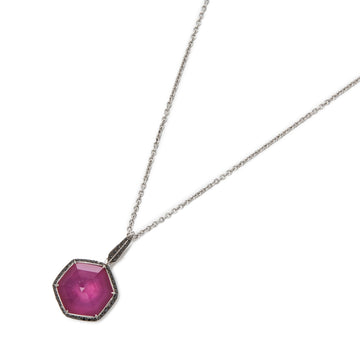 Stephen Webster Deco Haze Ruby Quartz and Black Diamond Pendant