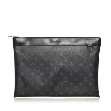Louis Vuitton Monogram Eclipse Discovery Pochette GM Clutch Bag