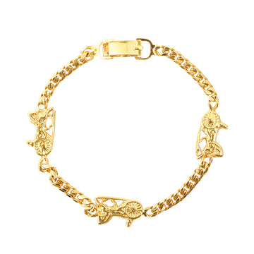 Celine Horse Carriage Plate Chain Bracelet