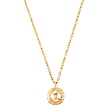 Chanel Round Cut-Out Cc Mark Necklace
