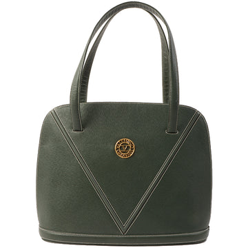 Valentino Logo Plate Tote Bag Green