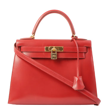 Hermes 1997 Made Kelly Bag 28Cm Rouge Vif