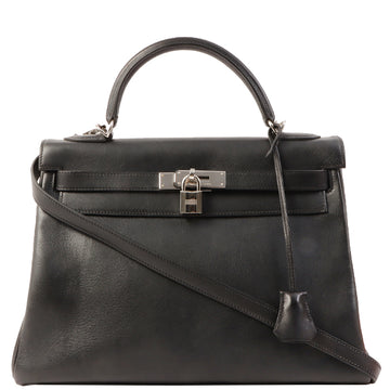 Hermes 2006 Made Kelly Bag 32Cm Black