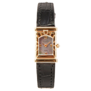 Van Cleef & Arpels 18K Fa??ade Shell Face Watch Black