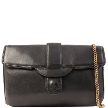 Celine Macadam Pattern Stitch Chain Bag Black