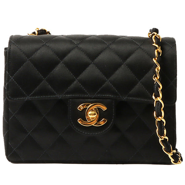 CHANEL Mini Single Flap Bag in Black Lambskin 1989-1991