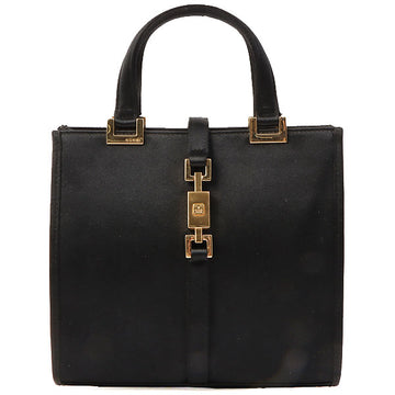 Gucci Satin Jackie Top Handle Bag Black