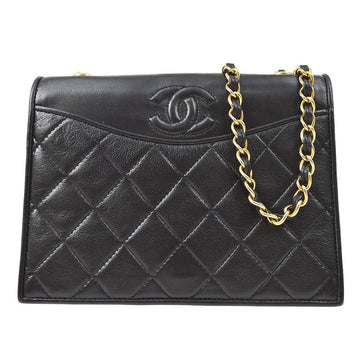 CHANEL Full Flap Single Chain Shoulder Bag Black ao31618