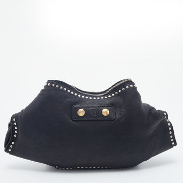 Alexander McQueen Black Leather Studded De Manta Clutch