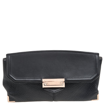 Alexander Wang Black Leather Marion Prisma Clutch