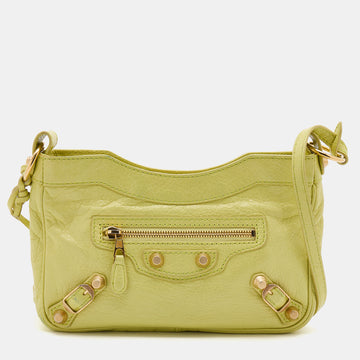 Balenciaga Yellow Leather Classic Hip Crossbody Bag